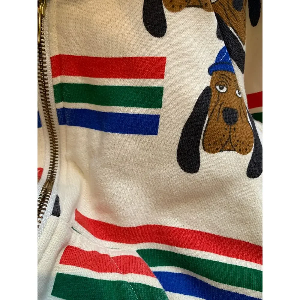 Mini Rodini Bloodhound Dog 100% Cotton AOP Sweatsuit | Multi | 3-5 years